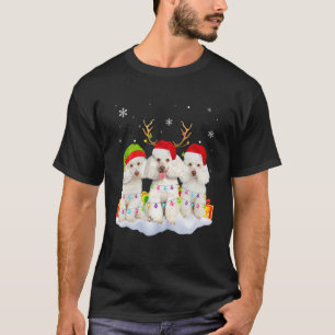 T-shirt Pajama de caniche de Noël Poodle de caniche de Noë