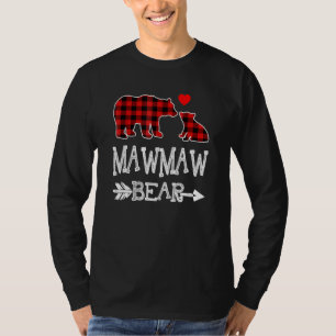 T-shirt Pajama de l'ours Mawmaw Rouge Buffalo plaqué de gr