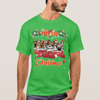 T-shirt Pajama de Noël Chiens mignons Amoureux des chiens 