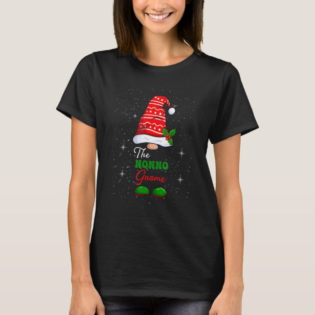 T-shirt Pajama de Noël de la famille Nonno Gnome (Devant)