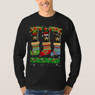 T-shirt Pajama de Noël Doberman Chien Chien Chien Puppy