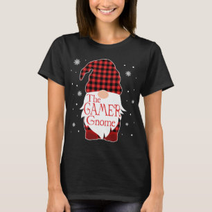 T-shirt Pajama de Noël Gamer Cadeau Famille Gnome Buffalo 