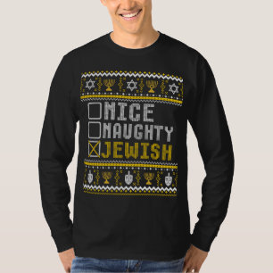 T-shirt Pajama de Noël juif amusant Hanoukka Jewish Chan