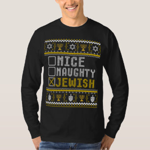 T-shirt Pajama de Noël juif amusant Hanoukka Jewish Chan