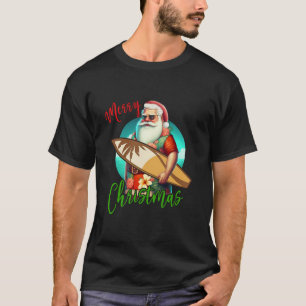 T-shirt Pajama Hawaï de Noël de Père Noël Surf Hawaï Homme