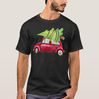T-shirt Pajamas d'arbre de Noël de Camion Rouge