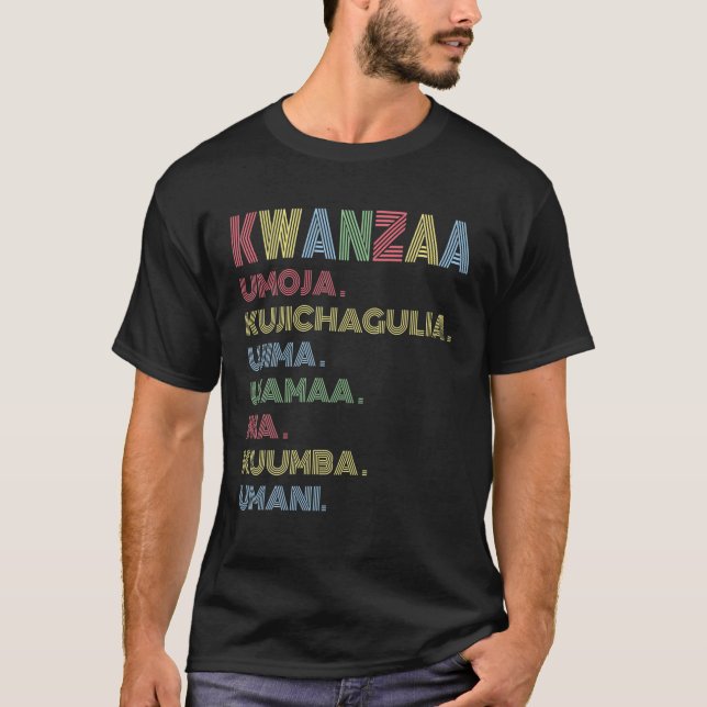 T-shirt Pajamas de la famille Kwanzaa (Devant)