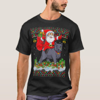 Pajamas de Noël Poulain Père Noël équitation Russe