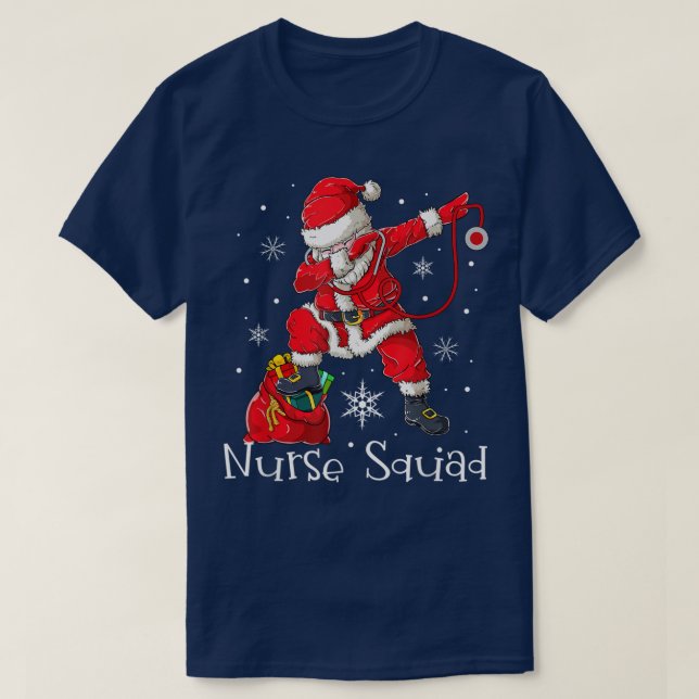 T-shirt Pajamas de soins infirmiers de Noël de l'équipe d' (Design devant)