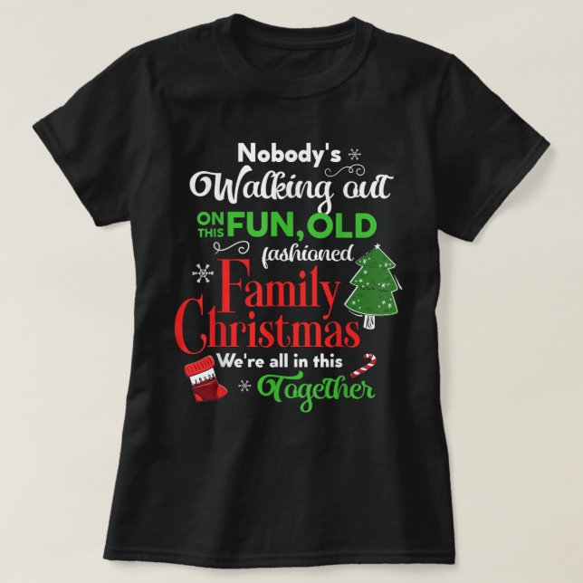 T-shirt Pajamas de vacances de Noël en famille drôle XMAS  (Design devant)