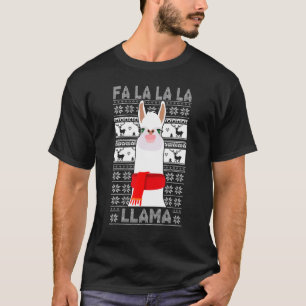 T-shirt Pajamas Xmas Fa La Llama Enfants Femmes Noël P