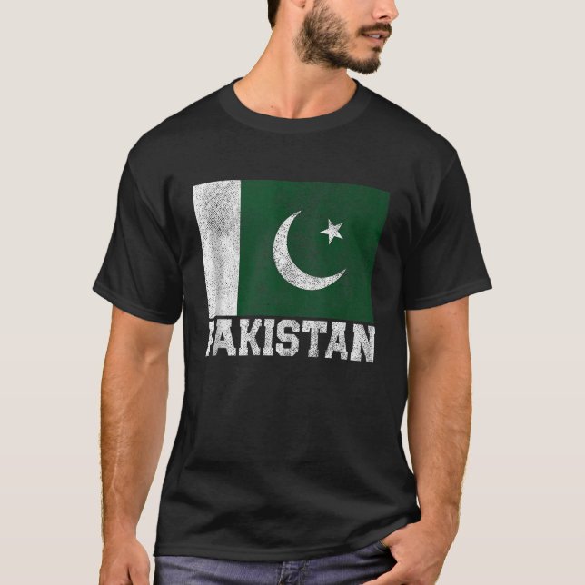 T-shirt Pakistan Flag Fierté Racines Pays Famille Nation N (Devant)
