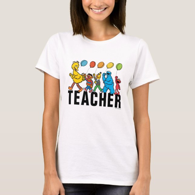 T-shirt Pal de rue Sésame | Professeur de ballons de fête (Devant)