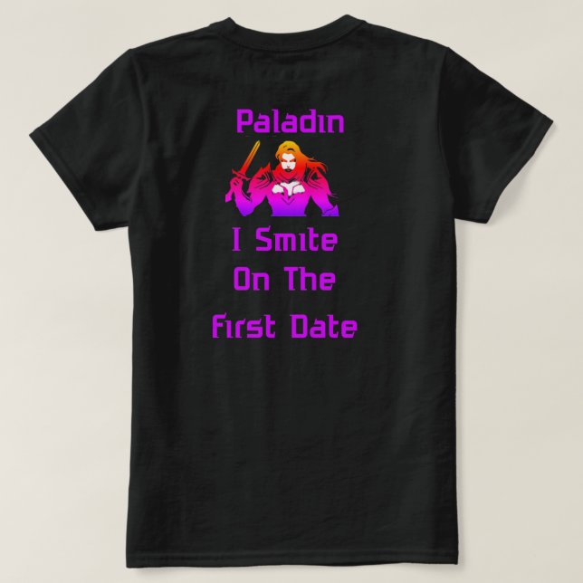T-shirt Paladin Smite On First Date (Design dos)
