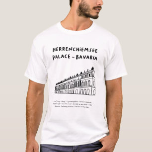 T-shirt "Palais Herrenchiemsee, Bavière"   Art minimaliste