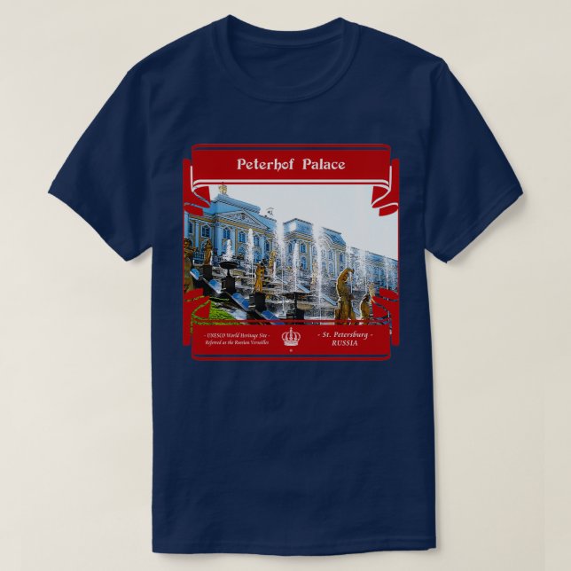 T-shirt Palais Peterhof de Russie (Design devant)