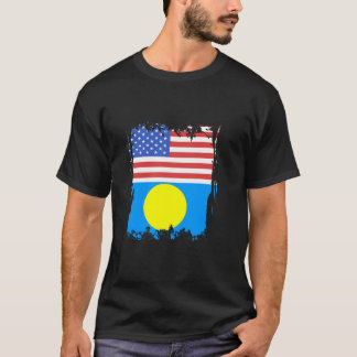 T-shirt Palaos Amérique USA Palaos Drapeau Palaos Racines