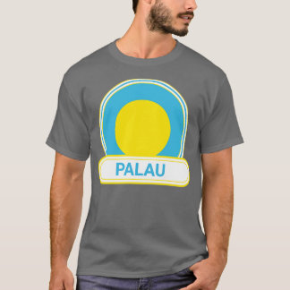 T-shirt Palau Country Badge Palau Drapeau Palau