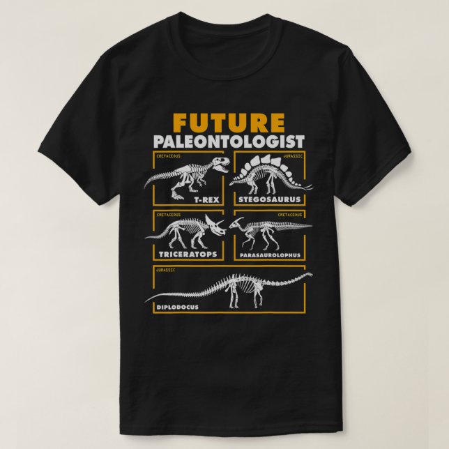 T-shirt Paléontologue Dinosaur Paléontologie Fossile (Design devant)