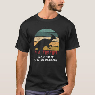 T-shirt Paléontologue et parasaurolophus 1