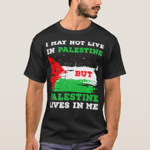 T-shirt Palestine Drapeau Vit En Moi Gaza Palestiniens