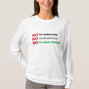 T-SHIRT PALESTINE LIBRE NON AUX CRIMES DE GUERRE APARTHEID