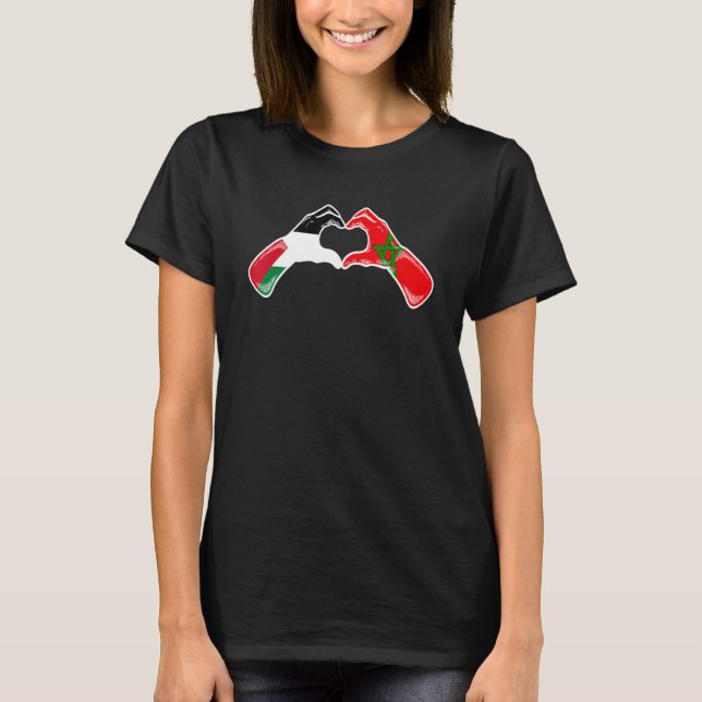 T-shirt Palestine Maroc Drapeau Palestinien Maroc Entendre (Devant)
