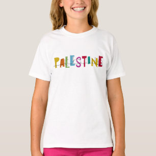T-shirt PALESTINE Nom arabe Coloré 