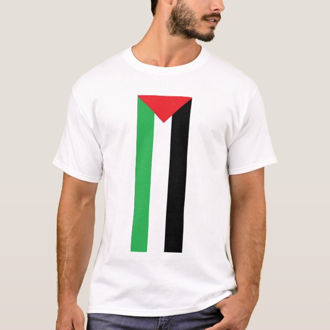 T-shirt palestinien vertical de drapeau (Devant)