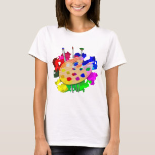 T-shirt Palette Artiste Et Brosses