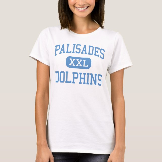 T-shirt Palissades - dauphins - charte - Pacific Palisades (Devant)