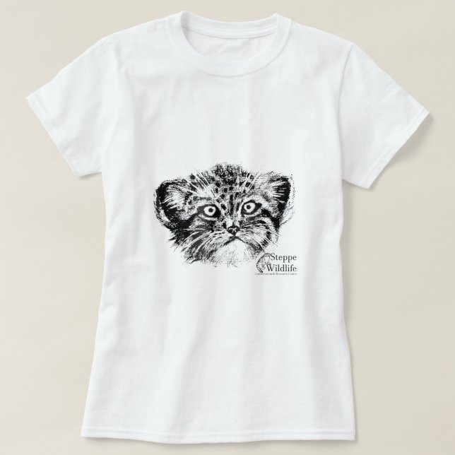 T-shirt Pallas Chat Books Steppe Faune Pallas Chemise Chat (Design devant)