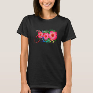 T-shirt Palm Beach Floride Fleurs tropicales Vacatio famil