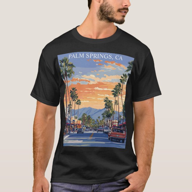 T-SHIRT PALM CANYON DRIVE-PALM SPRINGS CA (Devant)