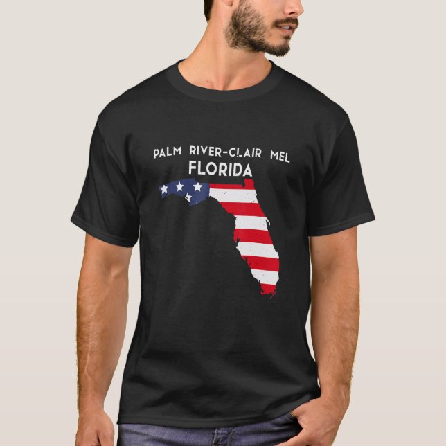 T-shirt Palm River Clair Mel Floride États-Unis État Améri (Devant)