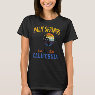 T-shirt Palm Springs California Beach Vintage Palm Trees S