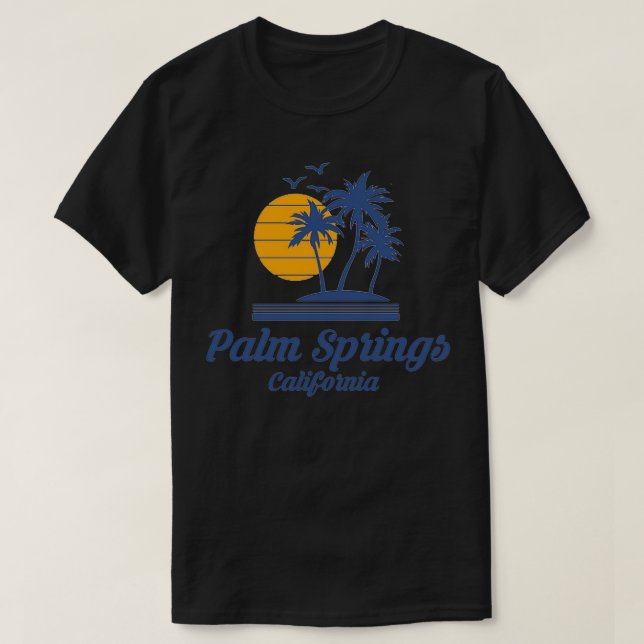 T-shirt Palm Springs Californie CA State Beach Cali SoCal (Design devant)
