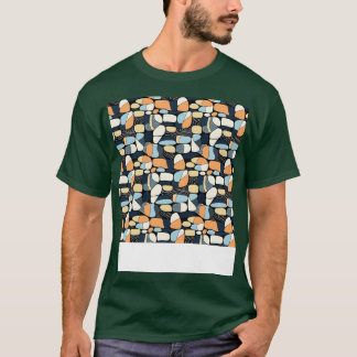 T-shirt Palm Stones Motif Beach Grès de galets