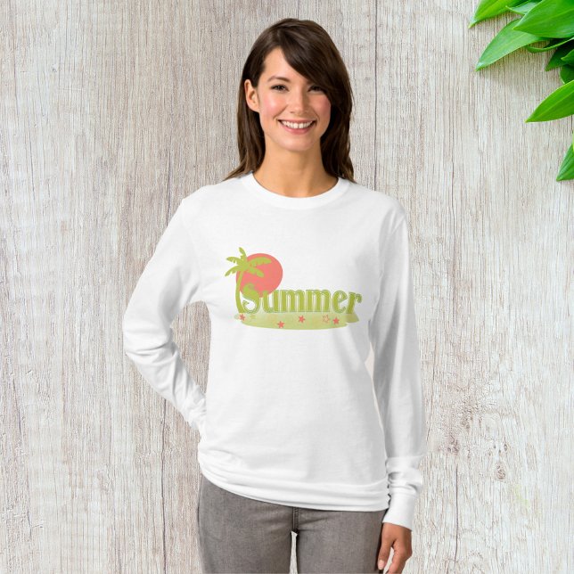 T-shirt Palm Tree été avec soleil et plage (Créateur téléchargé)