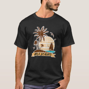 T-shirt Palm Tree Sand Beach Vacances été Tropical Hola