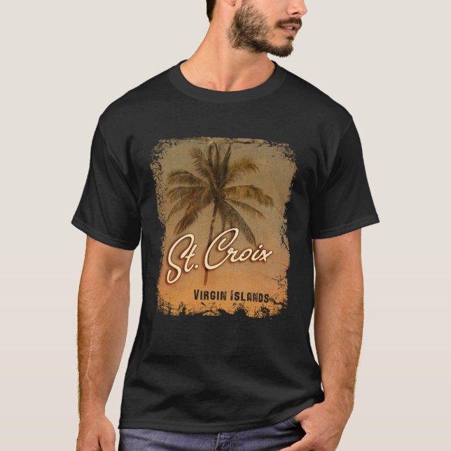 T-shirt PALM TREE St Croix Virgin Islands (Devant)