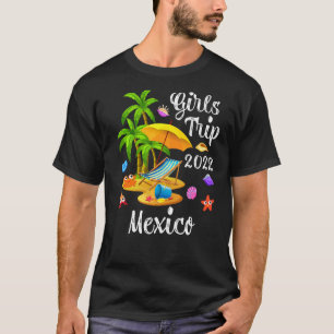 T-shirt Palm Tree Summer Vacation Girls Trip 2022 Mexique