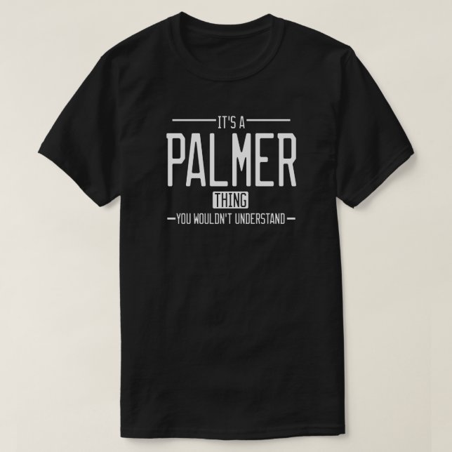 T-shirt Palmer drôle nom de famille drôle (Design devant)