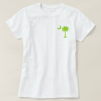 T-shirt Palmetto de poche de vert de chaux