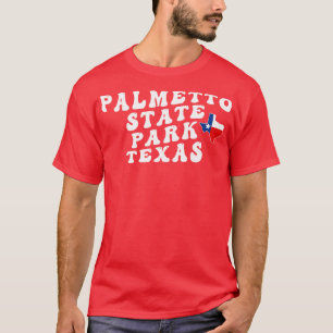 T-shirt Palmetto State Park Texas Retro Wavy 1970 Texte