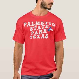 T-shirt Palmetto State Park Texas Retro Wavy 1970 Texte