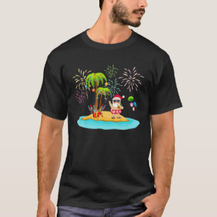 T-shirt Palmier de Noël décoré Tropical Xmas Coconu
