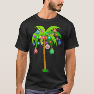 T-shirt Palmier de Noël Hawaï Noël Tropical Xmas Coconu