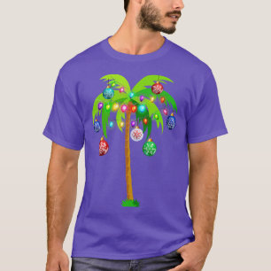 T-shirt Palmier de Noël Hawaï Noël Tropical Xmas Coconut L