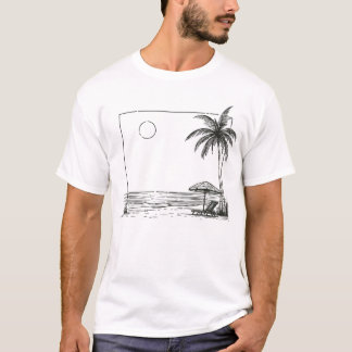 T-shirt Palmier de plage d'été